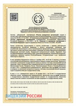 Приложение к сертификату для ИП Воркута Сертификат СТО 03.080.02033720.1-2020